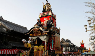 Floats parading during the festival in October, which is a UNESCO Intangible Cultural Heritage with nearly 370 years of history.