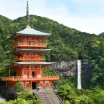 kumano kodo iseji nachi falls pagoda